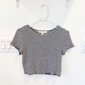 Striped cropped urban outfitters shirt